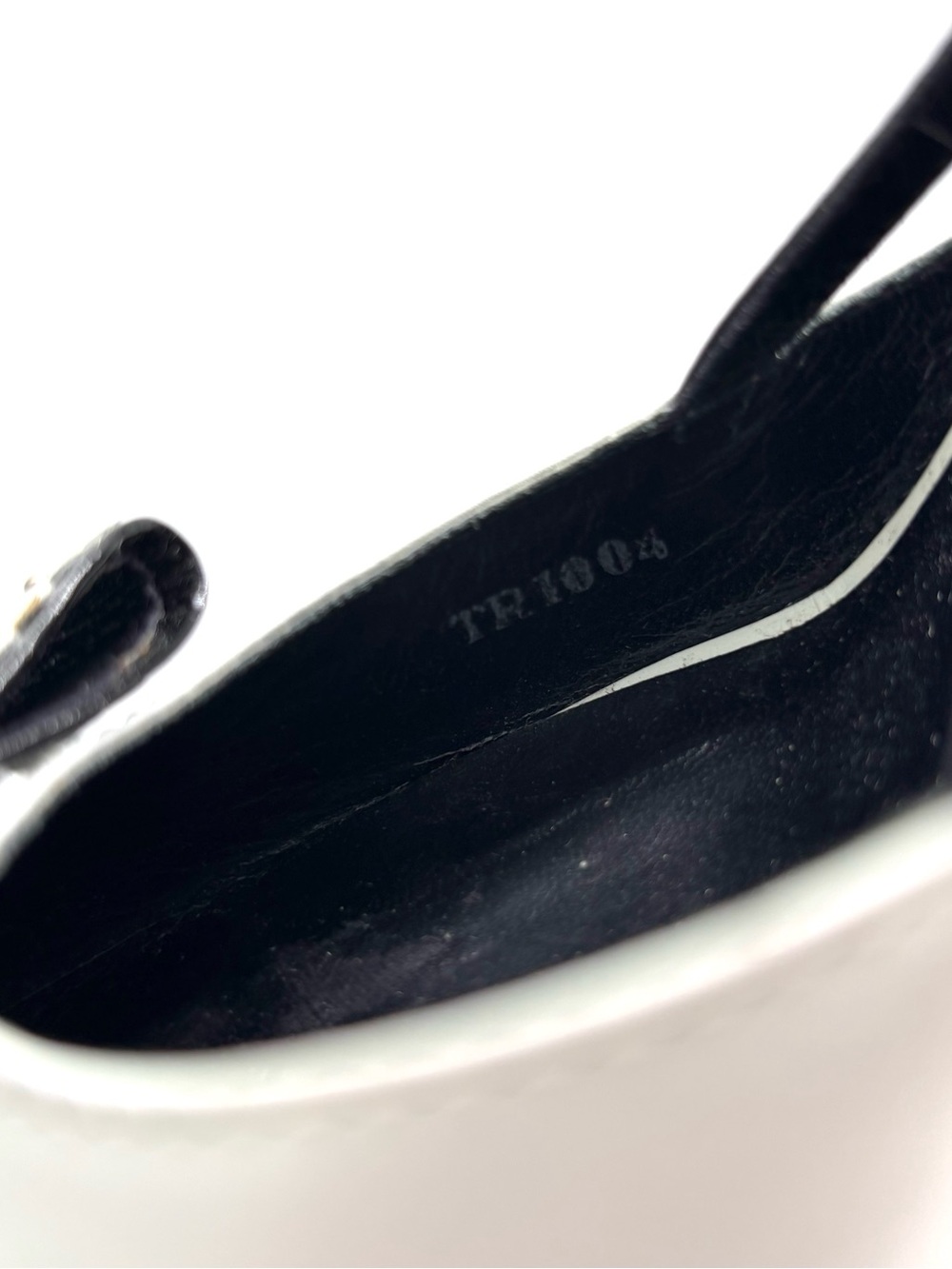 Dior John Galliano Bow Charm Studded White Black Slingback Pumps Shoes 38 - Picture 12 of 12